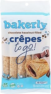 bakerly Chocolate Hazelnut Filled Crêpes, 6 Pack, 6.78 Ounce (Frozen)