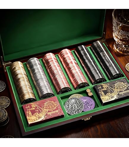 Amazon.com: PIRATEGOLD Pirate Themed Metal Poker Chip Set 300pc