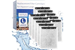 Xuanda 10 Pack Large Replacement Filters Cartridges Compatible with Aqueon QuietFlow Power Filter Size 20,30,50,55/75 or LED PRO Power Filter Size 20,30,50,75