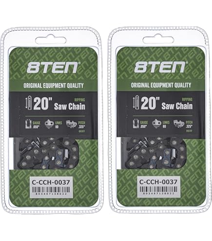 Amazon.com: 8TEN Ripping Chainsaw Chain 20 Inch .050 3/8 72DL for