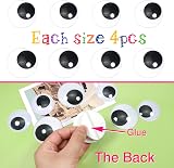 TOAOB 8pcs Large Googly Eyes 40mm 50mm Self Adhesive Craft Wobbly Eye view 4