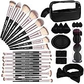 MAANGE Makeup Brushes 42 Pcs Makeup Kit, Multi-functional Makeup Tool Set with Makeup Brush Foundation Brush Make up Brushes Set (Black, 42 Piece Set)