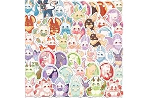 50PCS Fantasy Creature Stickers Kawaii Aesthetic Decals for Laptop, Water Bottle, Scrapbooking & Journaling