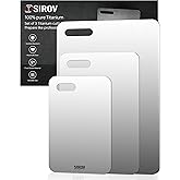 Titanium Cutting Board Set of 3, Premium Pure Titanium Chopping Boards for Kitchen, Non-Toxic & Dishwasher Safe for Meat, Fruit, and Vegetables (3PCS)