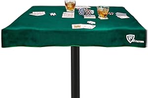 Feltectors Felt Card Table Game Cover for 36 to 38 Inches Square Tables, Tablecloth for Poker, Mahjong, Bridge, and Board Games - Green