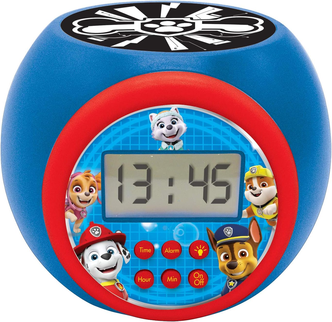 LEXIBOOK, Paw Patrol Projector alarm clock with snooze function and alarm function,Night light with timer, LCD screen - Image 3