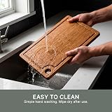 LARHN 3-Piece Carbonised Bamboo Chopping Board Set 34x22/29x19/24x16 cm view 7