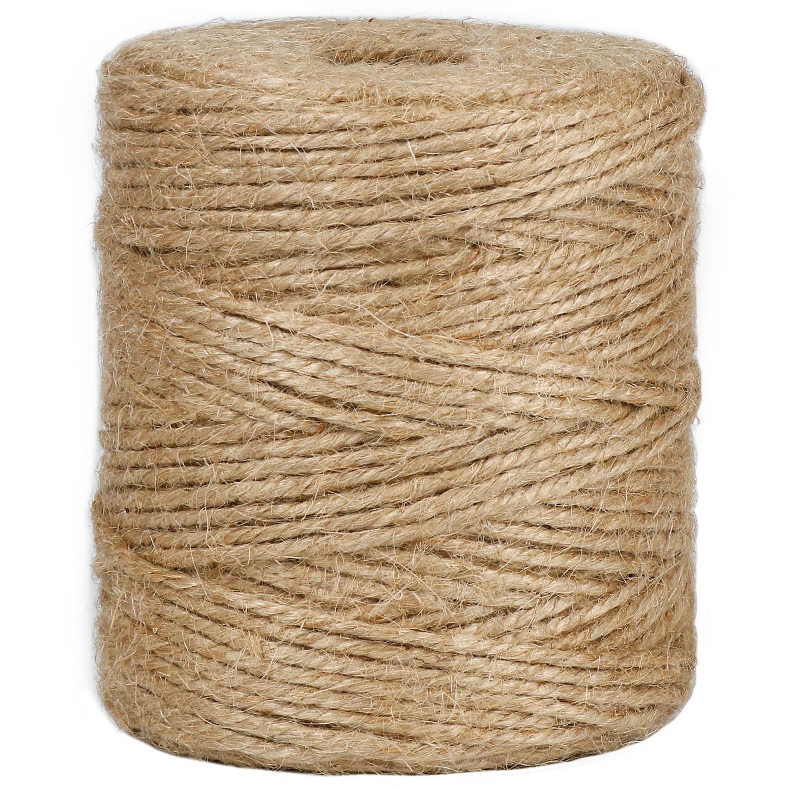 tenn well 3mm Jute Garden String, 200m Long Natural Jute Twine Brown String for Gift Wrapping, Gardening Floristry and Crafts Decoration
