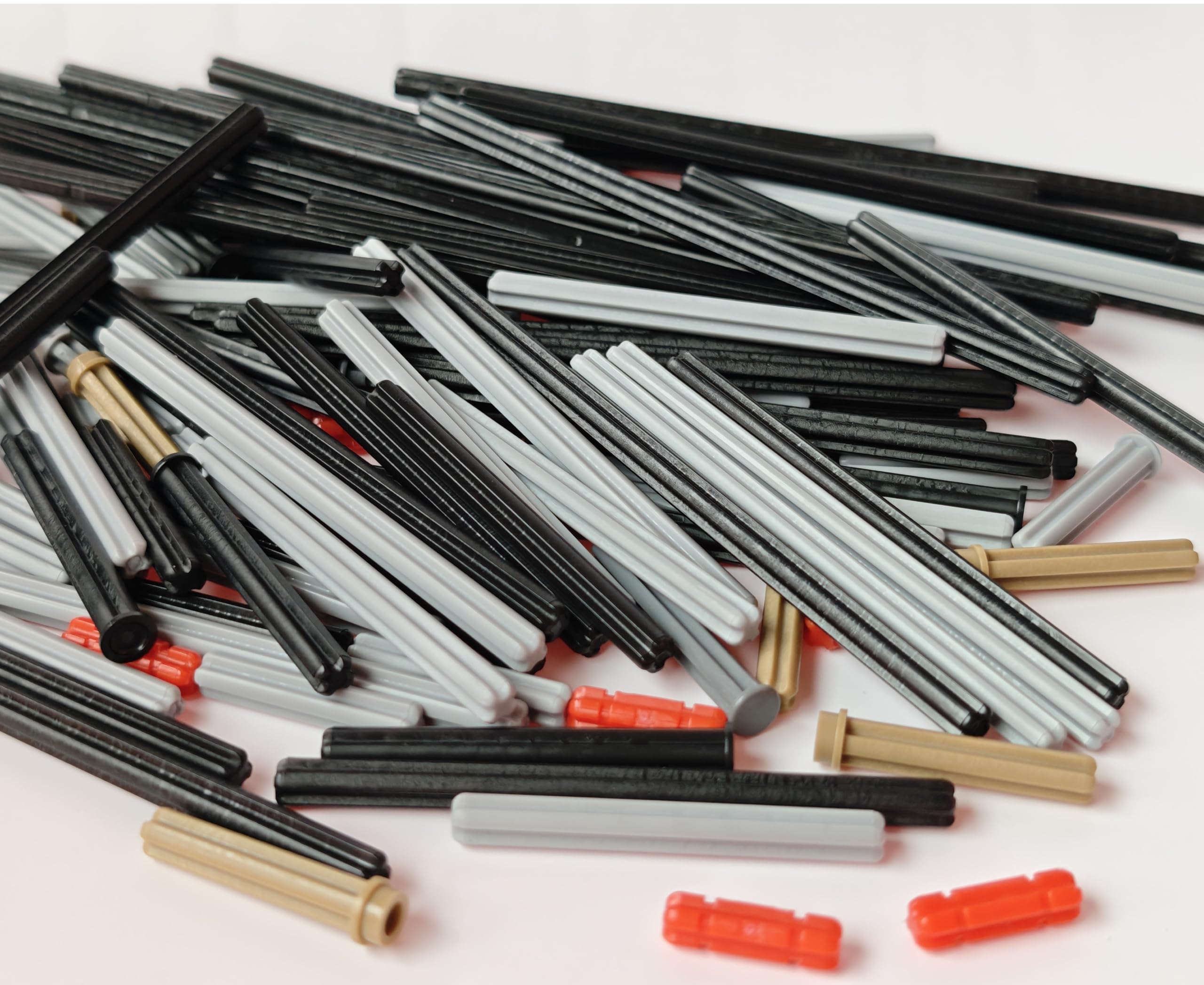 Photo 1 of 120Pcs Axle Rods Assortment Pack, 15 Size Classic Building Blocks Axle Connectors Building Blocks Accessories, Compatible with Lego Parts and Pieces