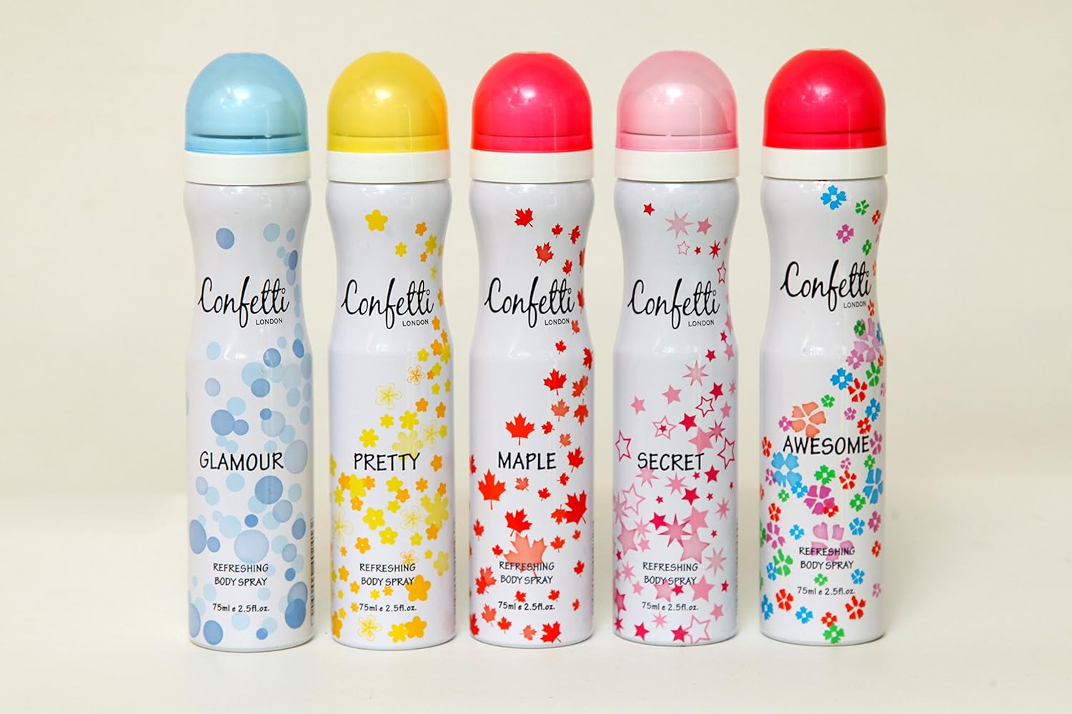 Confetti Refreshing Body Spray (5 Pack, 75 ml each) Amazon.in Beauty