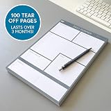 Clear Mind Concepts A4 Daily Planner Pad 100 Undated Tear-Off Sheets 120gsm view 2