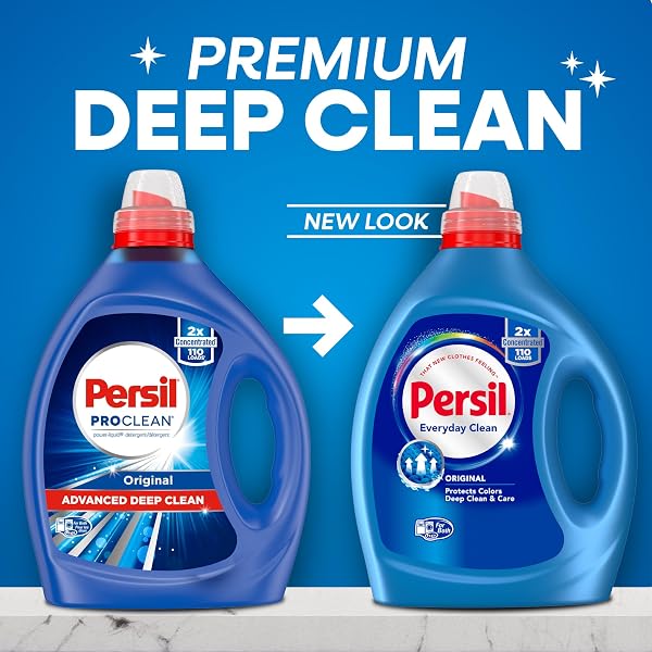 PERSIL ORIGINAL EVERYDAY CLEAN, LIQUID LAUNDRY DETERGENT, HIGH EFFICIENCY (HE), DEEP STAIN REMOVAL, 2X CONCENTRATED, 82.5 FL OZ, 110 LOADS