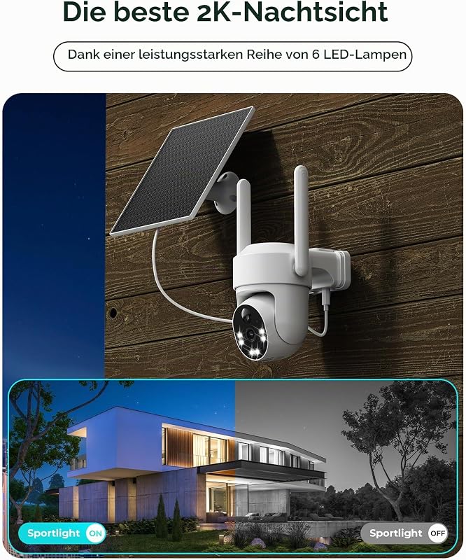 4G LTE Überwachungskameraaussen Aussen Solar SIM Kabellos — Foto 5 von 8