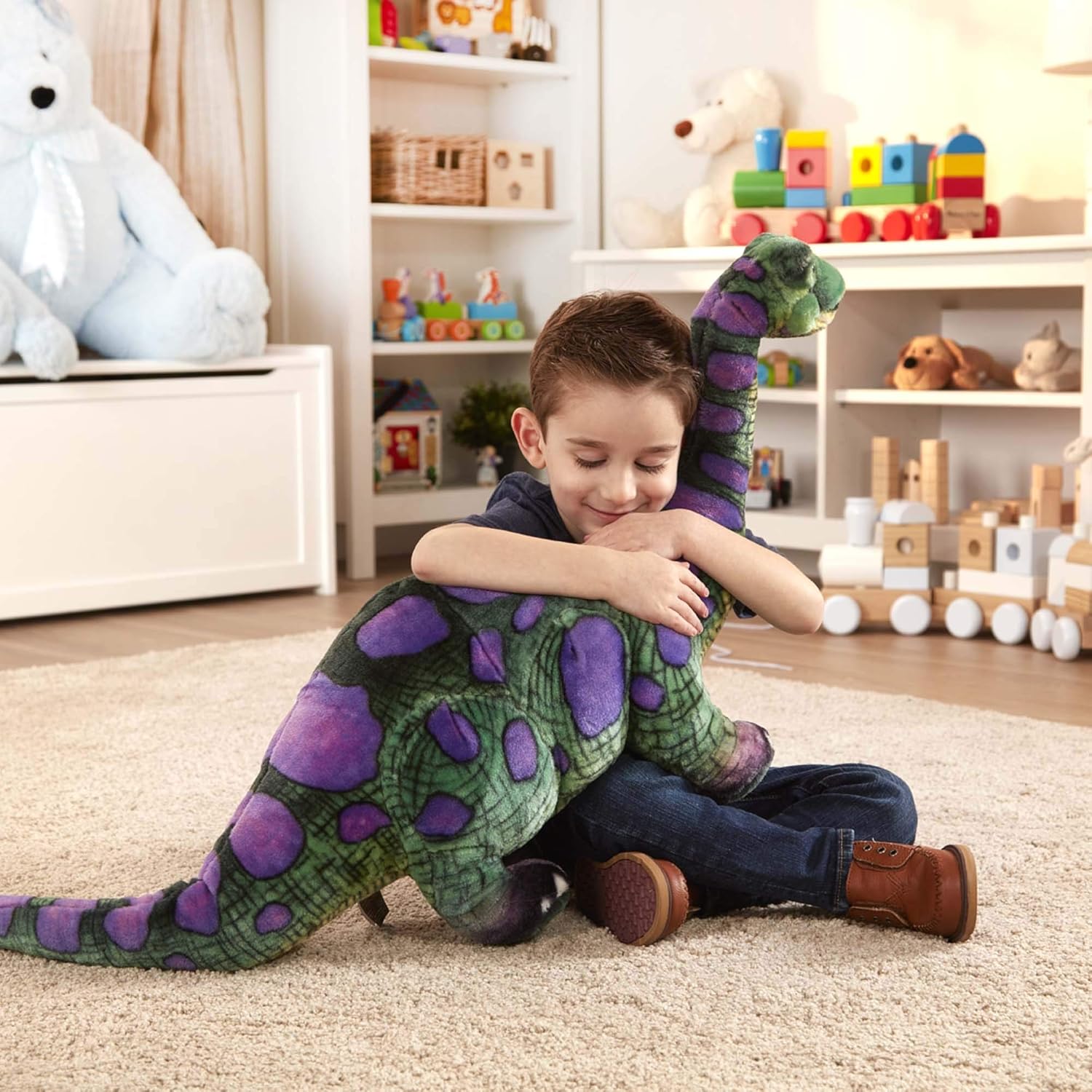 melissa & doug 2146 apatosaurus giant stuffed animal for plush