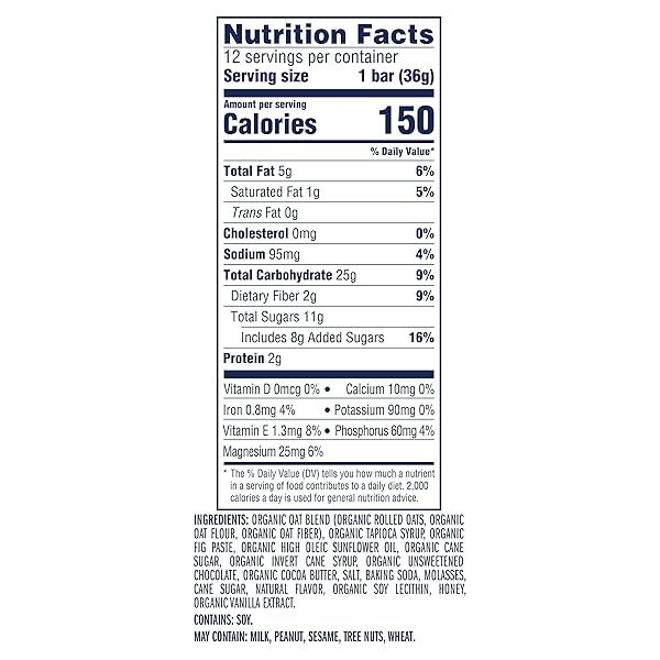 CLIF KID ZBAR – CHOCOLATE CHIP – SOFT BAKED WHOLE GRAIN SNACK BARS – USDA ORGANIC – NON-GMO – PLANT-BASED – 1.27 OZ. (12 PACK)
