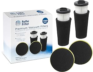 Fette Filter - Pre Motor Odor Trapping Filter & Inlet Filter Set Compatible with Dirt Devil Endura. (F112 & F-97 2-Pack)