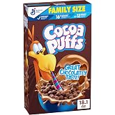 Cocoa Puffs, Chocolatey Breakfast Cereal, Family Size, 18.1 oz | 16g Whole Grain, 12 Vitamins &amp; Minerals, Calcium Source, Great for Trail Mix or Ice Cream Topping, Family Size, 18.1 oz