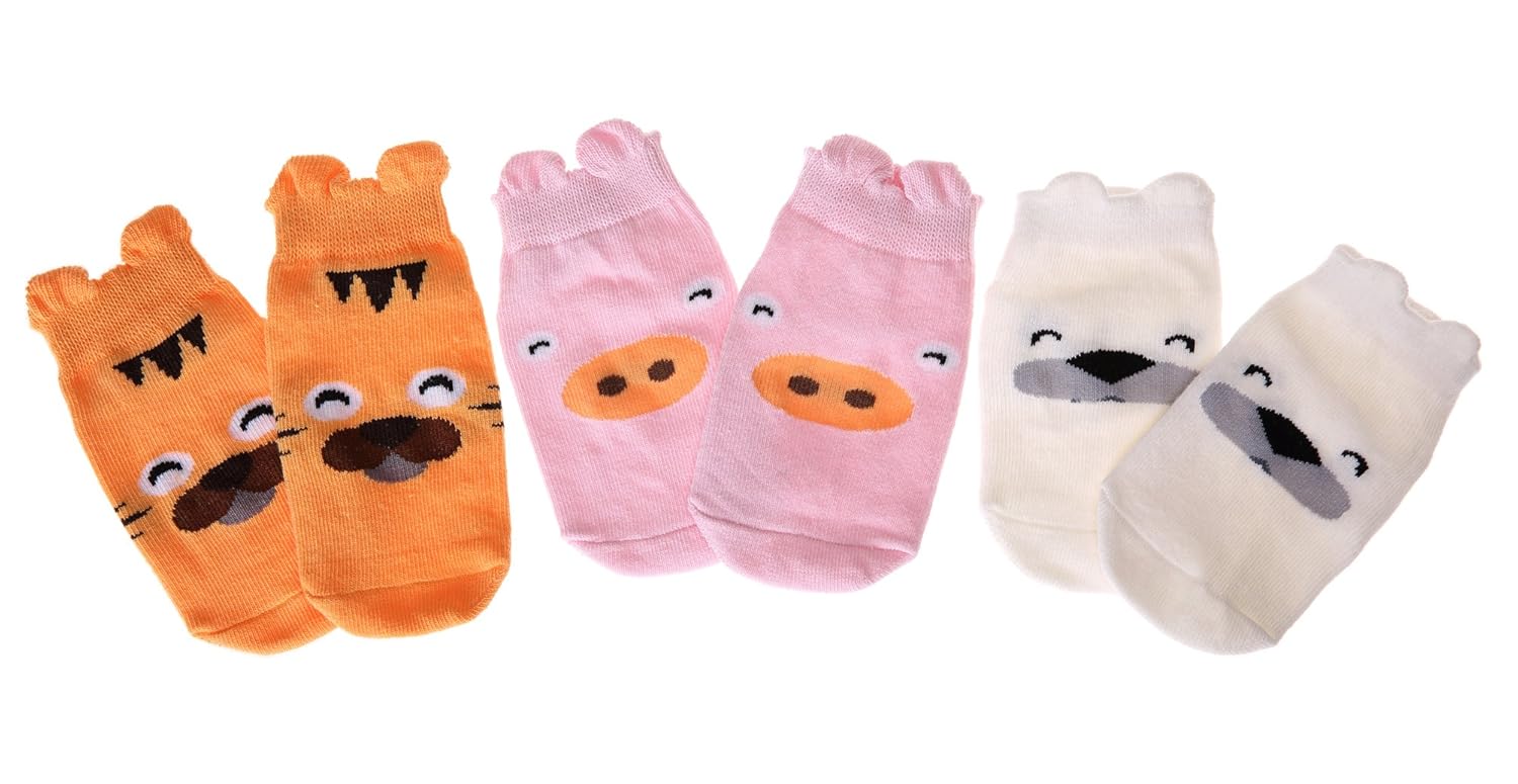 売り切れ必至 Sdbing 3ペア乳児幼児ベビーソックスコットンシームレスno Skid Cartoon Desginソックス 0 2 Year Old Animal With Ear B06xd8mq92 楽天 Support Classfit Com
