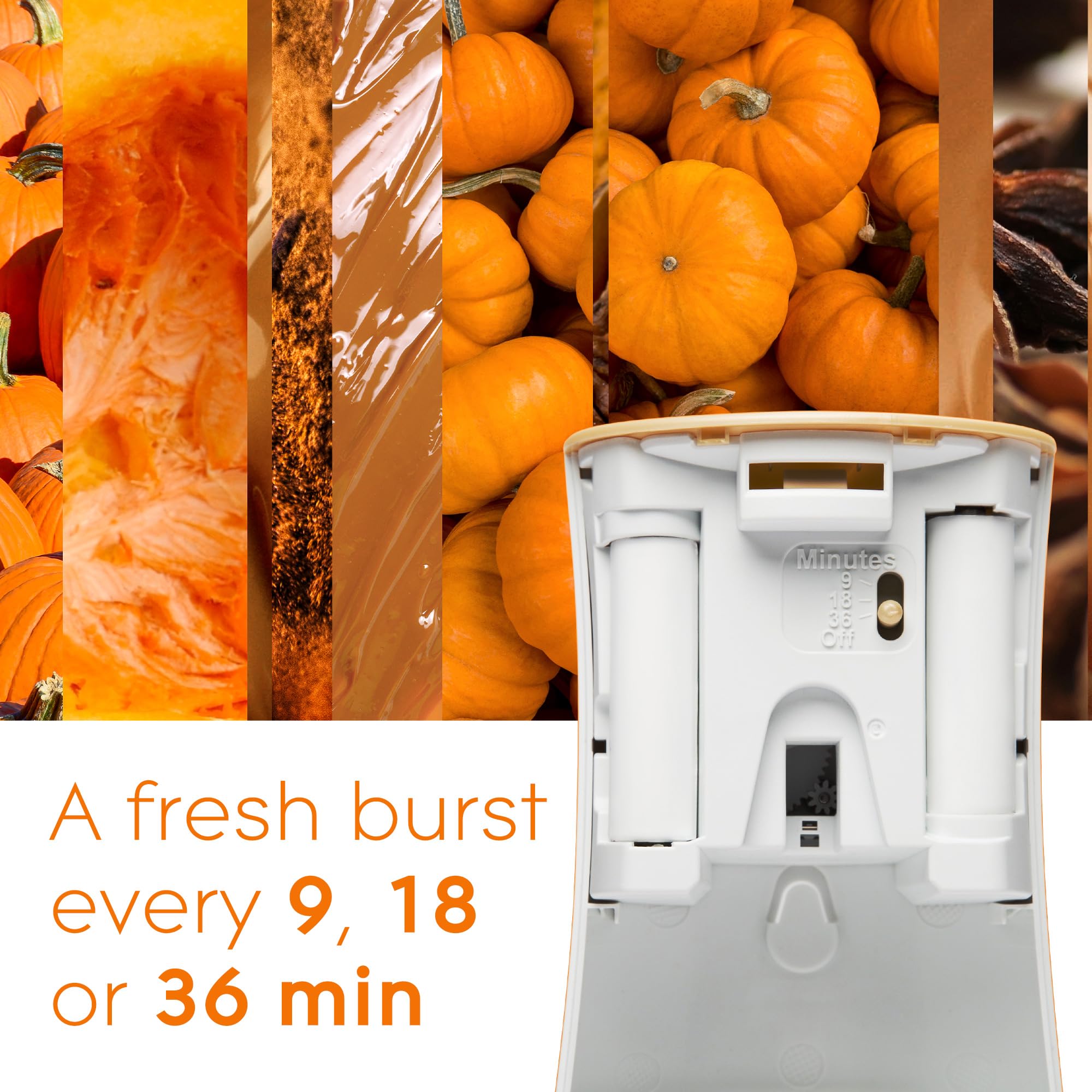 Glade Automatic Spray Refill, Air Freshener for Home and Bathroom, Golden Pumpkin & Spice, Limited Edition Scent, 6.2 Oz, 2 Count