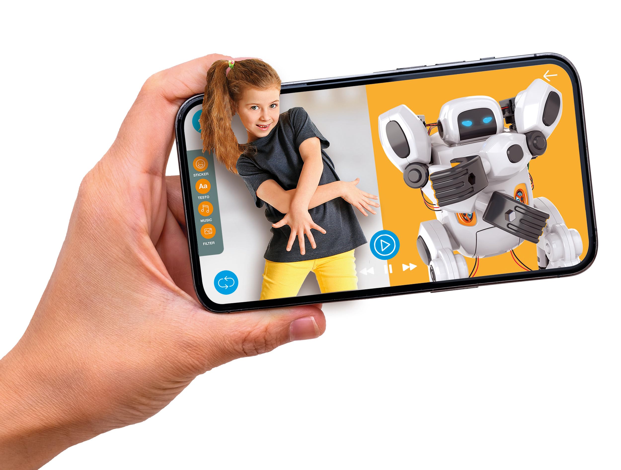 Clementoni Galileo AIRO - Mein interaktiver K.I. Roboter - Trainierbar mit künstlicher Intelligenz, erkennt Gesten- & Sprachsteuerung - Robotik-Spielzeug für Kinder ab 8 Jahren 59351 6