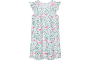 uideazone Girls Nightgowns Flutter Sleeve Pajamas Dress 3D Printed Princess Nightdress Size 5-12