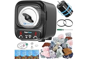 KomeStone K2 Elite Professional Rock Tumbler Kit, Ultra Quiet & Cutting Edge Brushless Motor Rock Polisher for Adults & Rock 