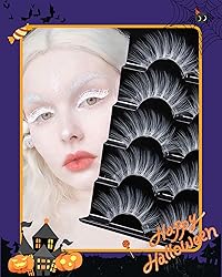Outopen 5 Pairs White False Eyelashes for