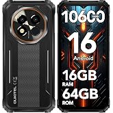 OUKITEL G6 Rugged Phone Unlocked Android 16,10600mAh Battery, 6.52''Display | 16GB RAM+64GB/TF 1TB ROM Rugged Smartphone,16MP Camera Cell Phone, 4G Dual SIM Phones, IP68/IP69K/Fingerprint/Face ID/OTG/GPS