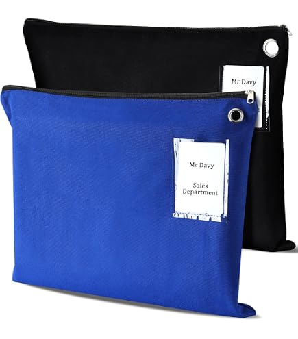 Amazon.com: 14 x 11 Inch Bank Deposit Bags with Zipper Blue