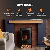 VonHaus Panoramic Stove Heater with Log Storage 2000W Electric Fireplace view 5
