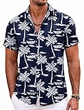 COOFANDY Mens Hawaiian Shirts Short Sleeve Aloha