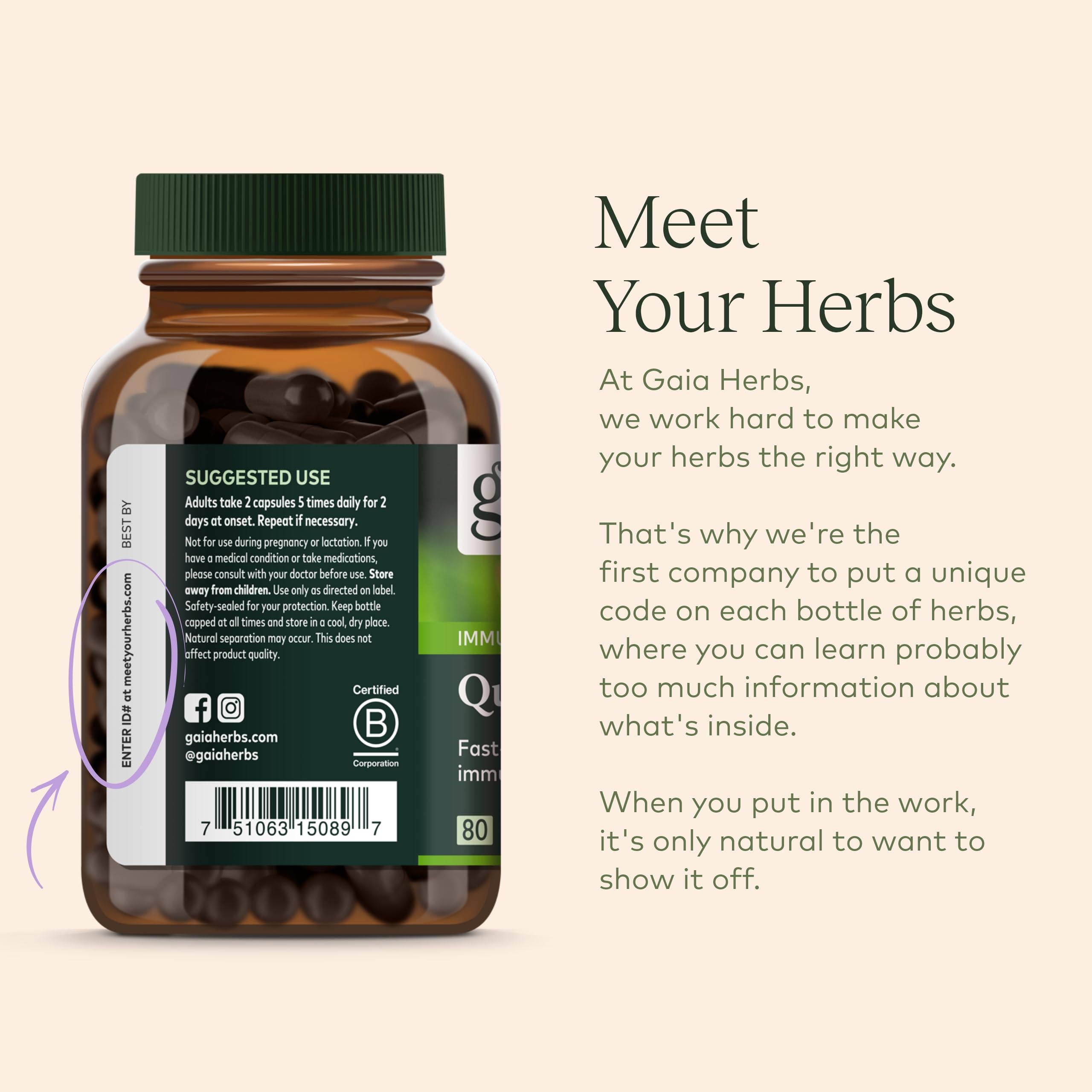 Gaia Herbs Quick Defense - Fast-Acting Immune Support Supplement for Use at Onset of Symptoms - with Echinacea, Black Elderberry, Ginger & Andrographis - 40 Vegan Liquid Phyto-Capsules (4-Day Supply)