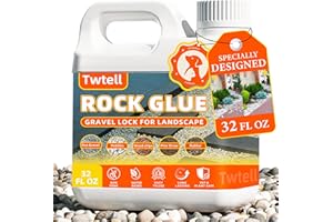 TWTELL Mulch Glue, 32OZ Rock Glue for Landscaping, Gravel Binder & Decomposed Granite Stabilizer, Non-Toxic Weather-Resistant Safe Mulch Lock Gravel Stabilizer for Paths, Patios & Garden Borders