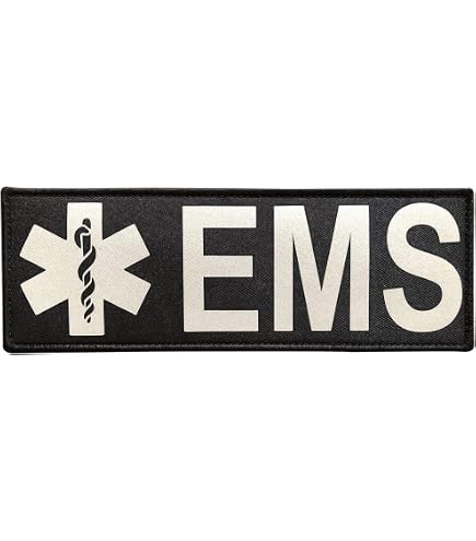 HWC Large Paramedic Back Patch – 11x4 Inches, Navy/White, Iron-On Emblem