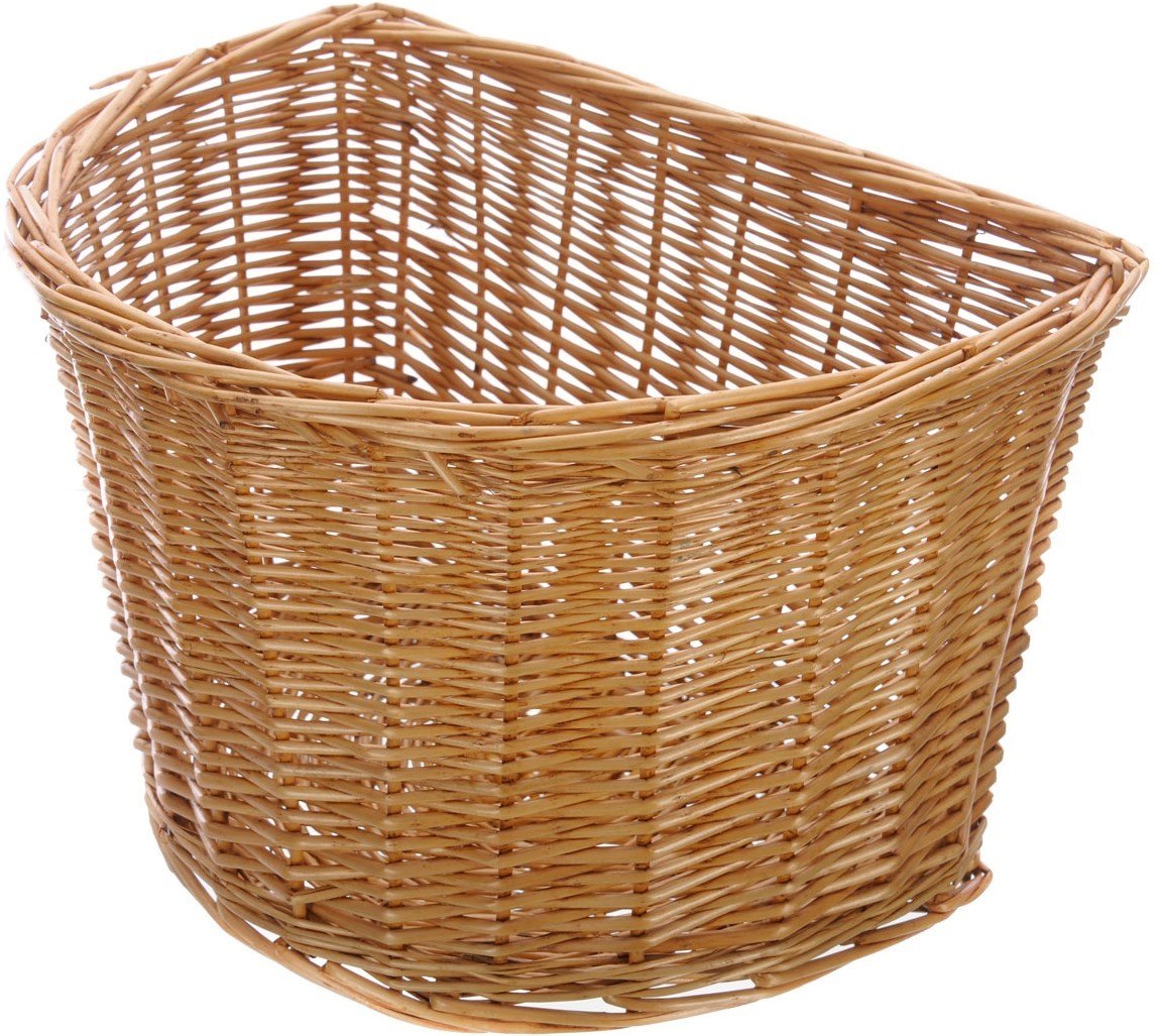 Oxford D Shape Wicker Basket - Natural, 20-Inch