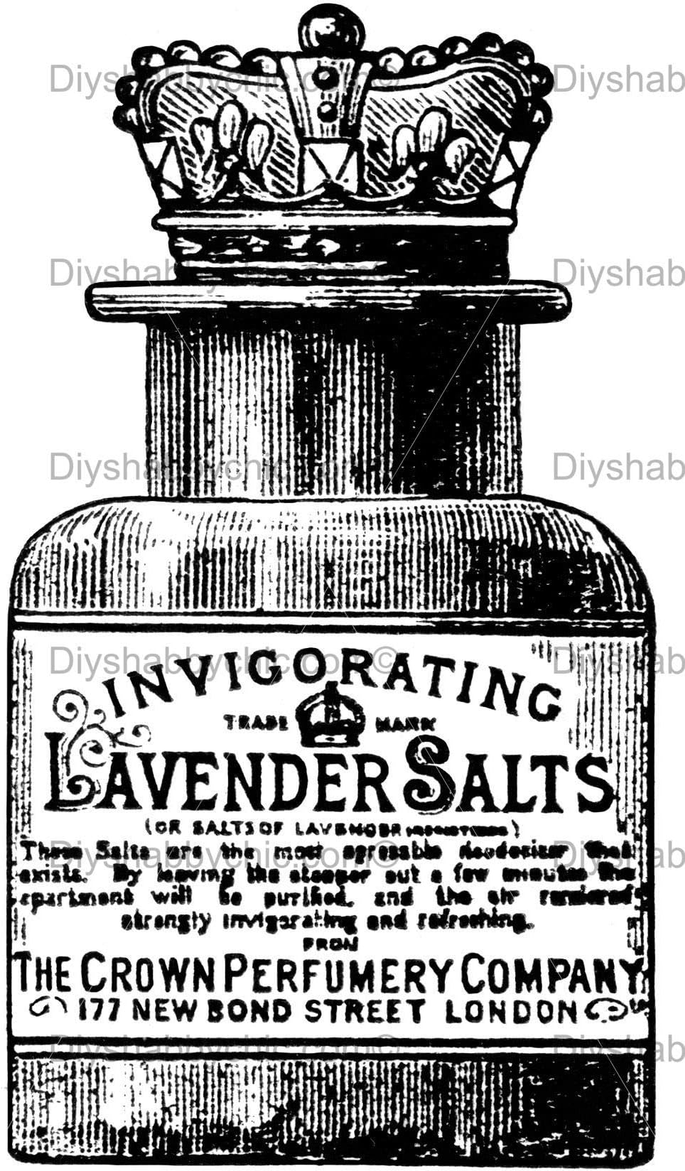 Furniture Wood Decal Image Transfer Vintage Antique Labels Lavender Salts DIY (Decal, A7-2. 9 x 4.1 Inches)
