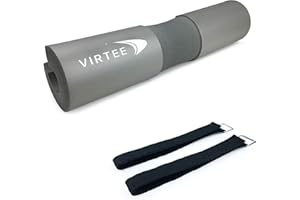 Virtee Barbell Pad for Squats, Lunges and Hip Thrusts - Weight Lifting Bar Cushion Pad Protector for Neck and Shoulder - Fit Standard and Olympic Bars