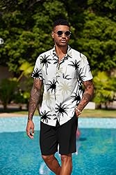 COOFANDY Men's Hawaiian 2 Piece Outfits Summer