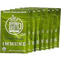 BEYOND BROTH Organic Vegan Vegetable Instant Sipping Broth with Turmeric, Reishi, and Cumin for Immune Support | Keto…