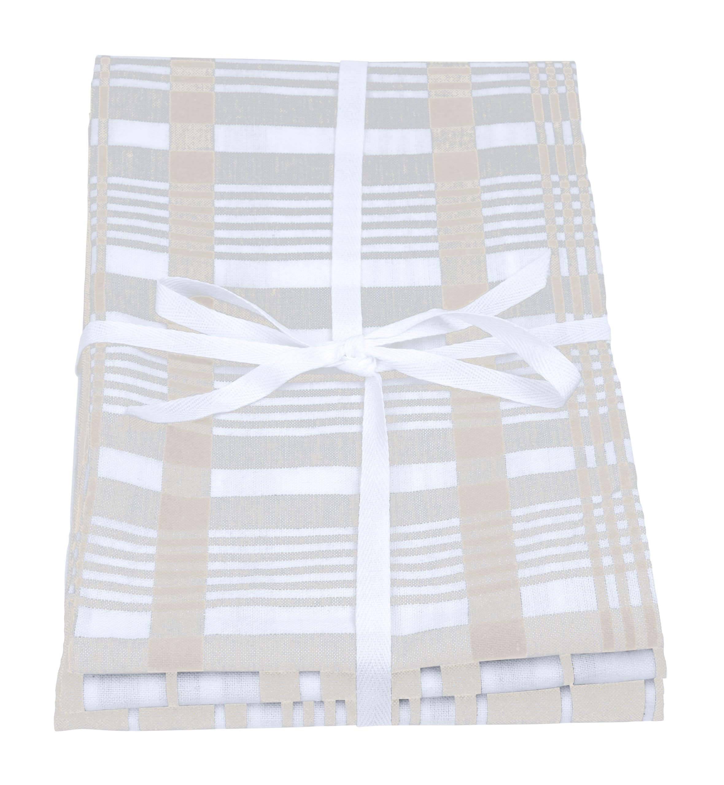 Dexam Love Colour Set Of 3 Extra Large Tea Towels, 90cm x 60cm, Stone Beige