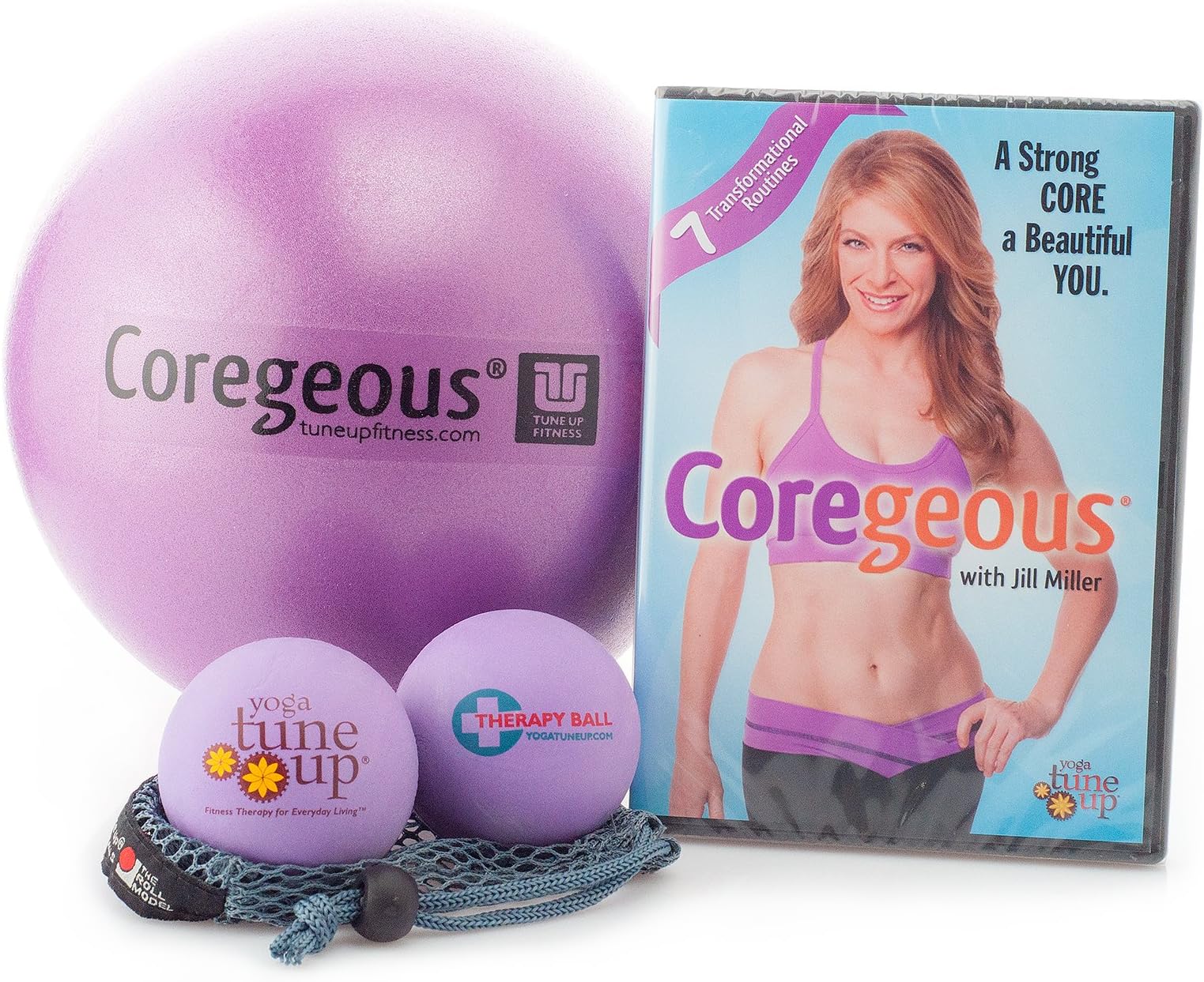 Core Geous Corgeous Ball Kit with DVD, and Original Yoga Tune Up Balls by Tuneupfitness