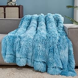 GONAAP Fuzzy Faux Fur Throw Blanket Twin Size