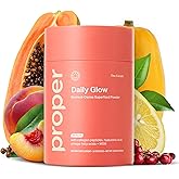 Proper, The Corals Daily Glow Beauty Blend - Nutrient Dense Superfood Powder with Collagen Peptides, Hyaluronic Acid Powder, Vitamin C, and MSM. Hair, Skin, Nail Vitamin Supplement for Women & Men