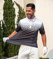 uideazone Mens Golf Shirts Short Sleeve 3D Print