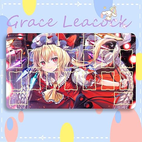 Amazon Graceleacock カードゲームプレイマット 遊戯王 プレイマット 東方project フランドール スカーレット Tcg万能 収納ケース付き アニメ 萌え カード枠あり 60cm 35cm 0 4cm トレカ 通販