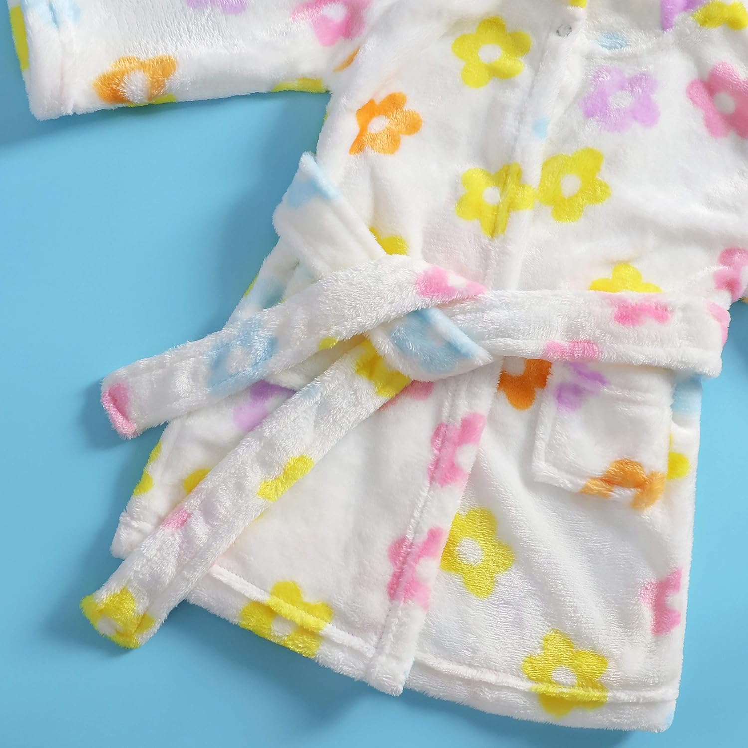 Soft Plush Animal Unicorn Hooded Robe for Baby Girls: Clothing