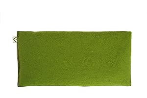 Peacegoods Unscented Eye Pillow - Made from Soft Cotton Flannel - Weighted filled with Flax Seed Microwavable - Yoga Massage Headache Sleep Made USA- kiwi green