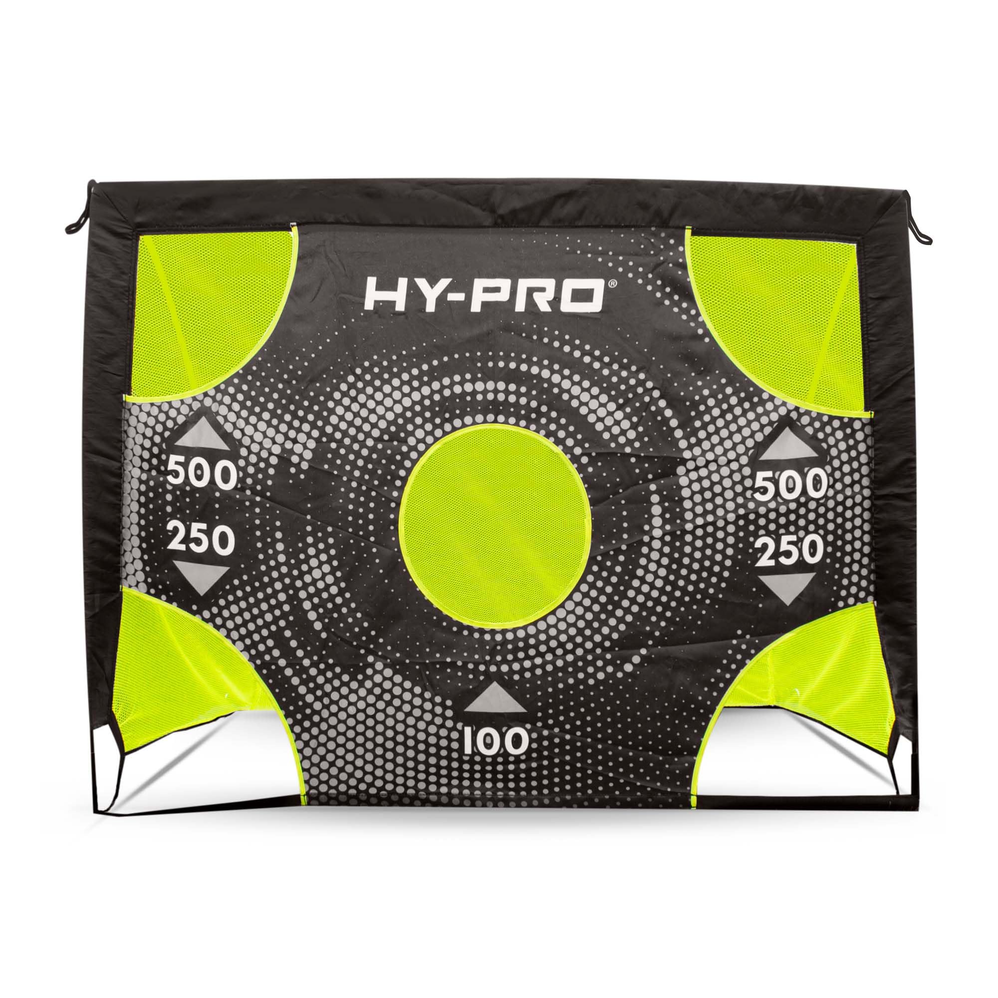 Hy-Pro 4ft x 3ft 2-in-1 Target Pop Up Flexi Football Goal – Portable Net with Carry Bag, All-Weather Design, Durable Football Training Equipment, Foldable Mini Goal for Garden, Park & Indoor Use