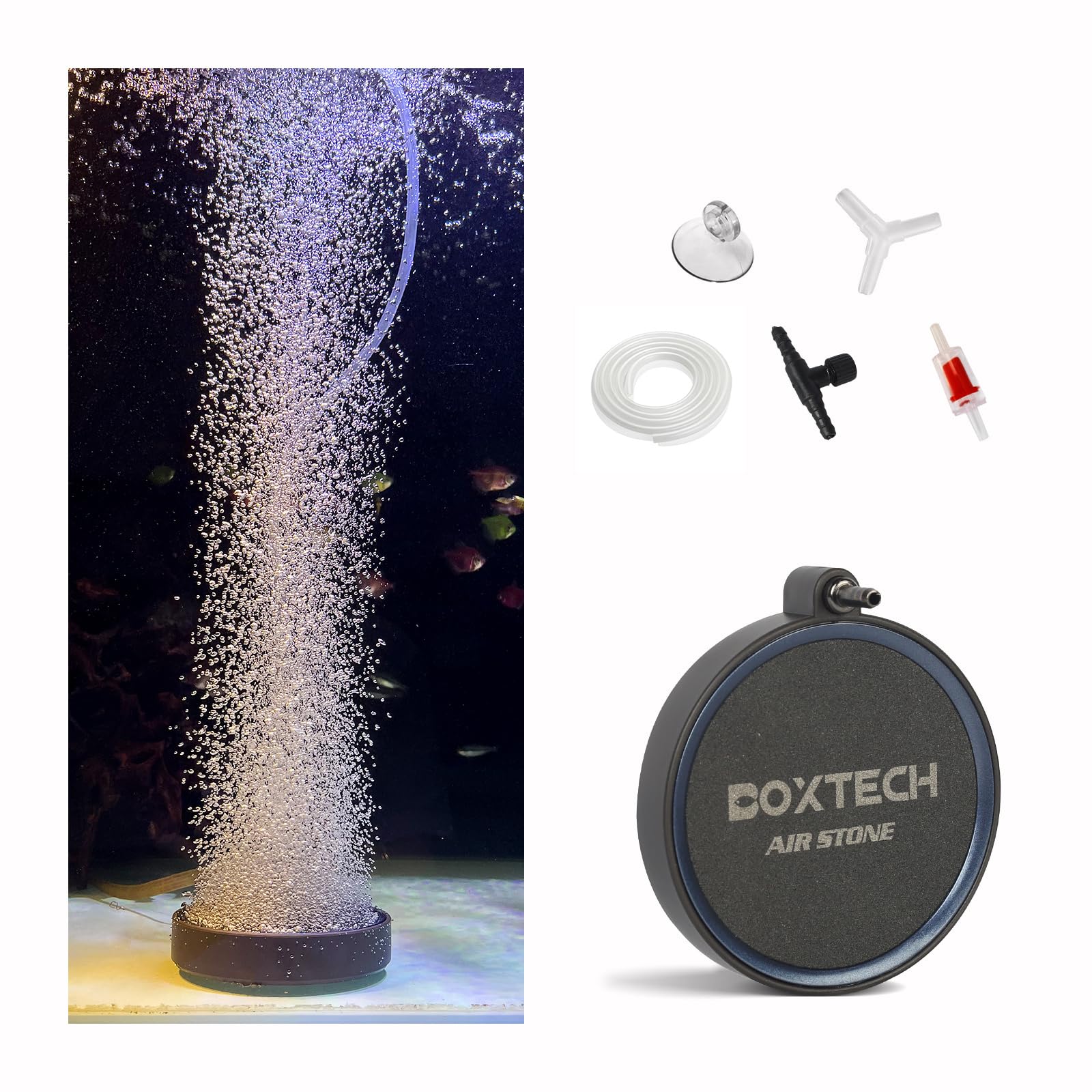 Photo 1 of UPETTOOLS Aquarium Nano Air Stones Set, 3.2 Inch Fish Tank Bubbler High Dissolved Oxygen Aerator Stone Aquarium Oxygen Diffuser Bubble Release for Fish Tank Aquarium and Hydroponic (No Air Pump)
