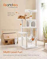 Feandrea Cat Tree Tower 143 cm Multi-Level Plush Condo with 4 Scratching Posts view 3